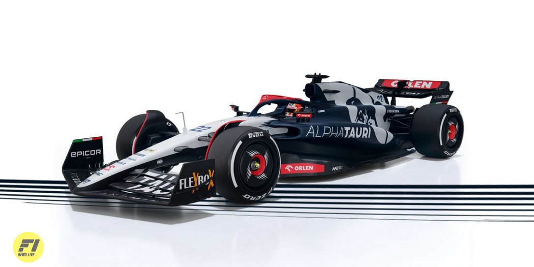 AlphaTauri A04 Formula 1 car right side view