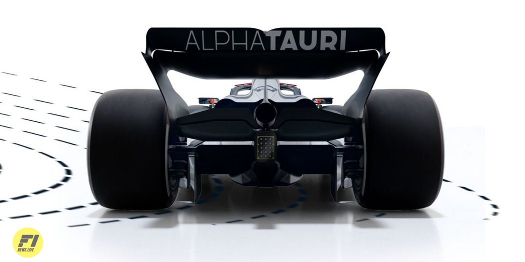 AlphaTauri A04 Formula 1 car back view 