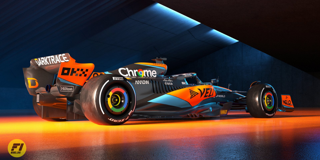 Mclaren MCL60 back left view, livery reveal on February 13, 2023 