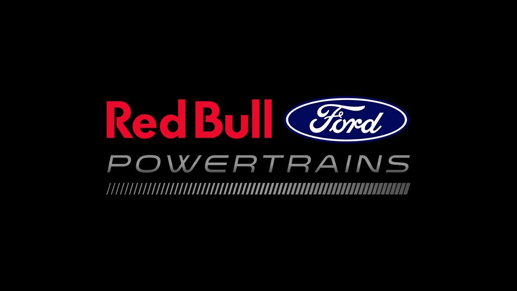 Red Bull Powertrains logo with Ford Logo 