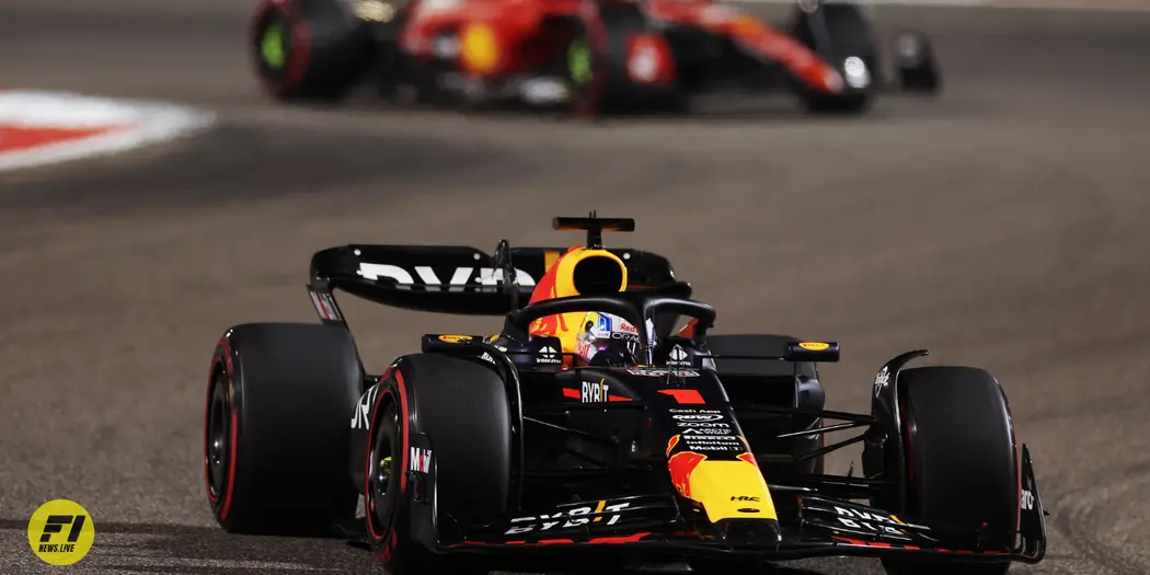 Max Verstappen leading Charles Leclerc in the 2023 Bahrain Grand Prix-Getty Images / Red Bull Content Pool