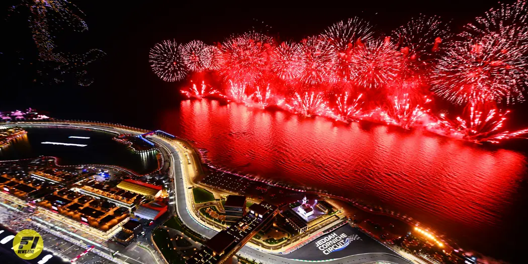 Fireworks celebrating after the 2023 Saudi Arabian Grand Prix-Getty Images / Red Bull Content Pool