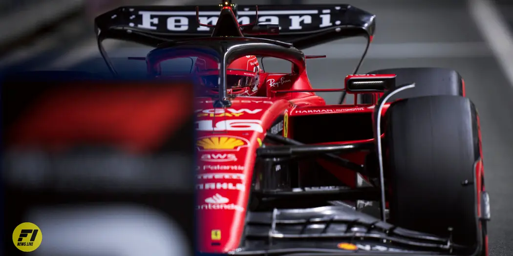 Charles Leclerc in his car during Bahrain GP 2023