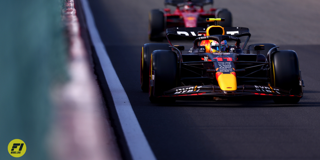 Sergio Perez and Charles Leclerc during the 2022 Belgian Gran Prix - Red Bull Content Pool