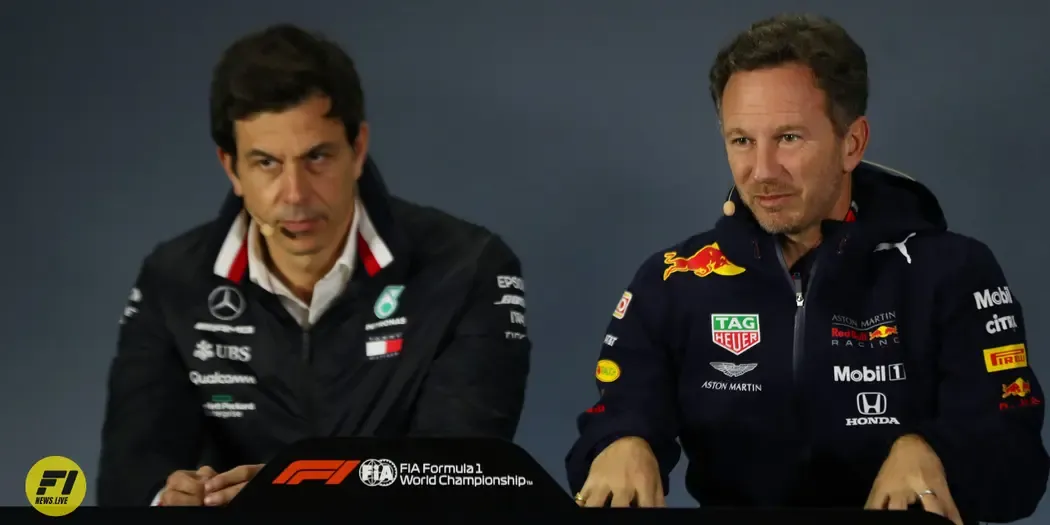 Christian Horner and Toto Wolf in a press conference during Grand Premio de Mexico week 2019