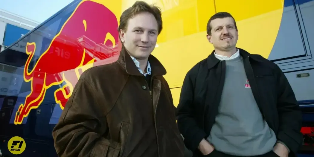 Christian Horner and Guenther Steiner when they were part of the Red Bull Racing team