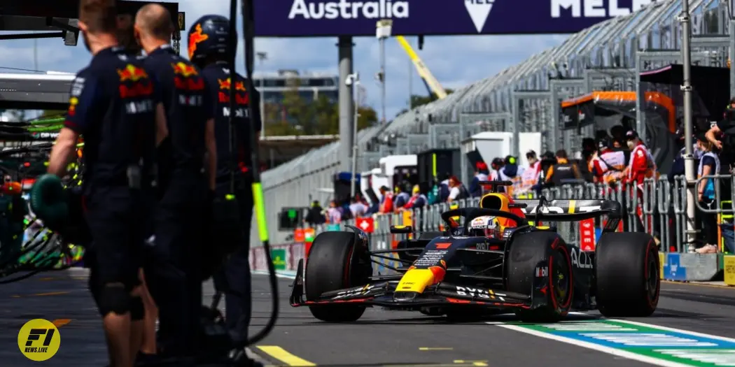 Max Verstappen during free practice in the Australian Grand Prix 2023