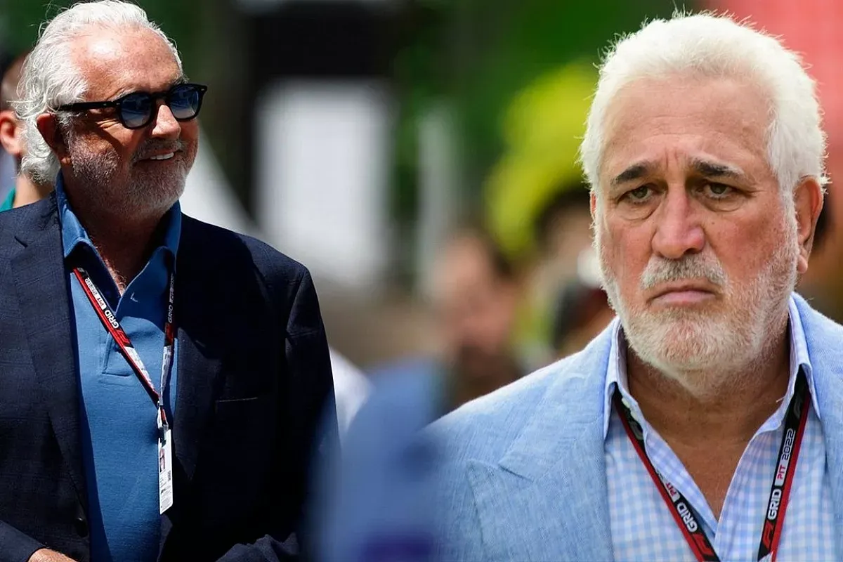 Flavio Briatore and Lawrence Stroll 