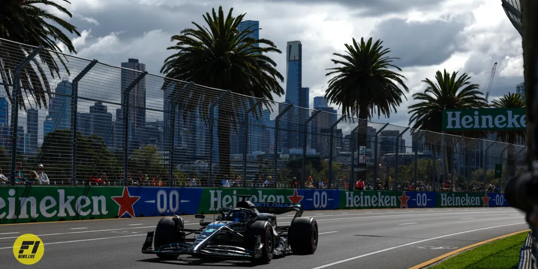 George Russell during free practice, Australian Grand Prix 2023