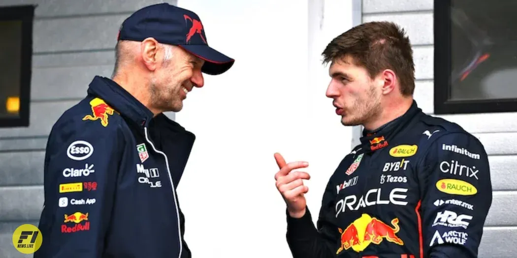 Adrian Newey and Max Verstappen