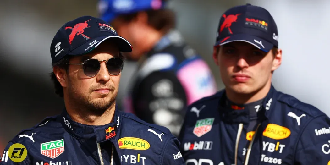 Sergio Perez and Max Verstappen