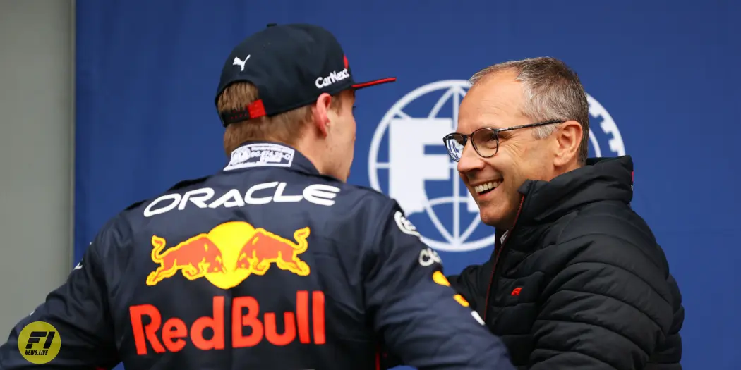 Max Verstappen and Stefano Domenicali