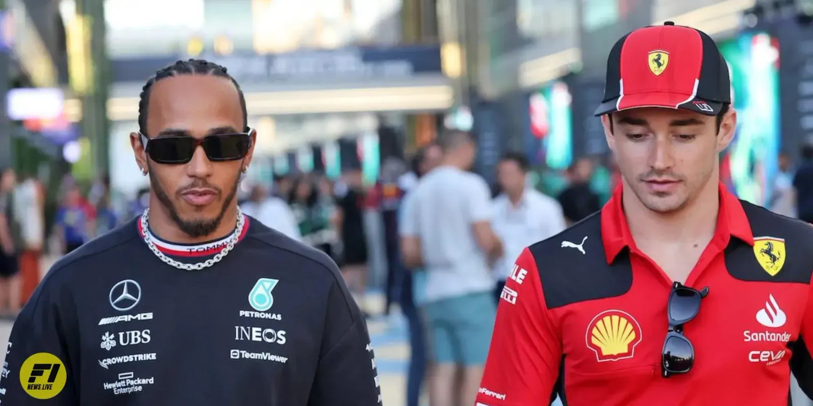 Lewis Hamilton and Charles Leclerc