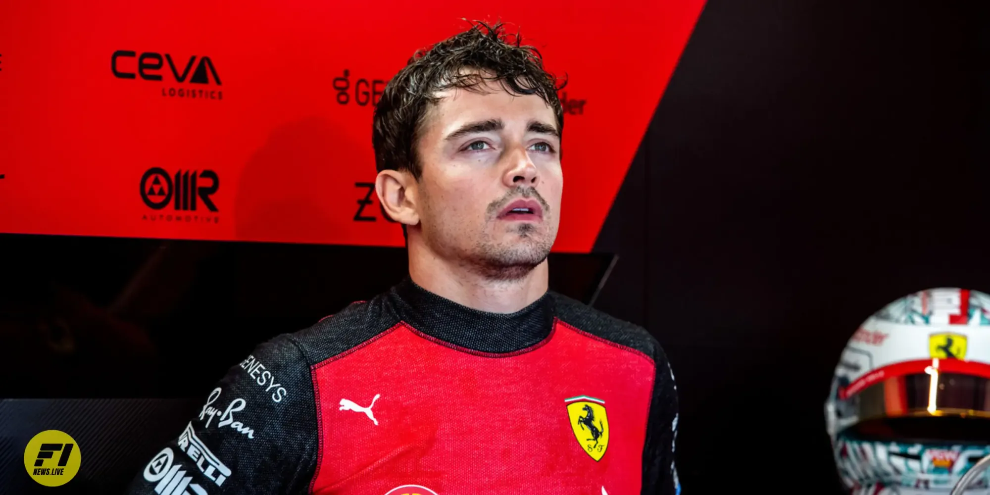 Charles Leclerc during qualifying at the 2023 Miami Grand Prix