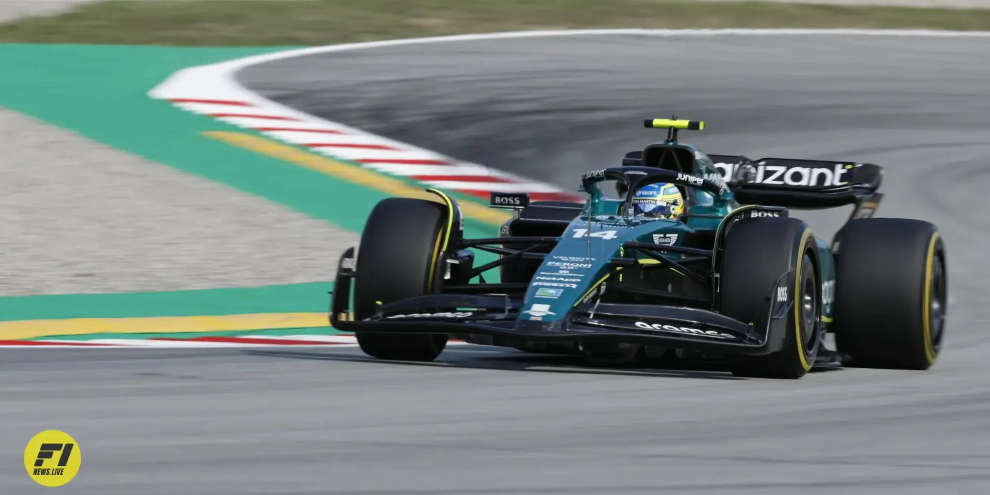 Fernando Alonso during FP2 at the 2023 Spanish Grand Prix-Credit: Aston Martin F1 