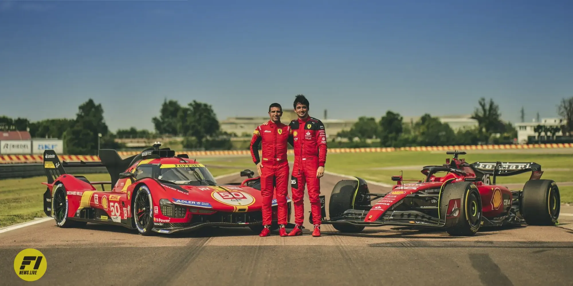 Charles Leclerc and ALESSANDRO PIER GUIDI during the Ferrari filming day in Fiorano-Credit: Ferrari