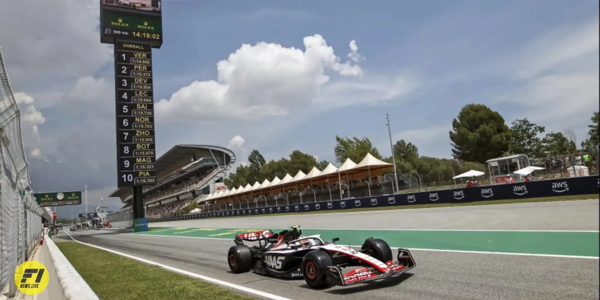 Nico Hulkengerg in FP2 at the 2023 Spanish Grand Prix-Credit: Haas F1 