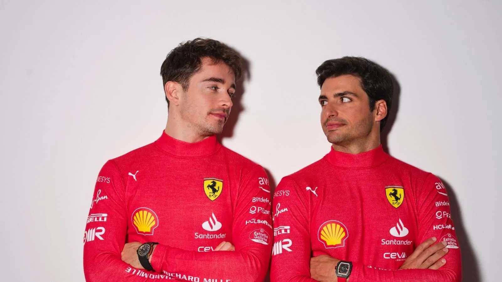 Charles Leclerc and Carlos Sainz-Credit: Ferrari