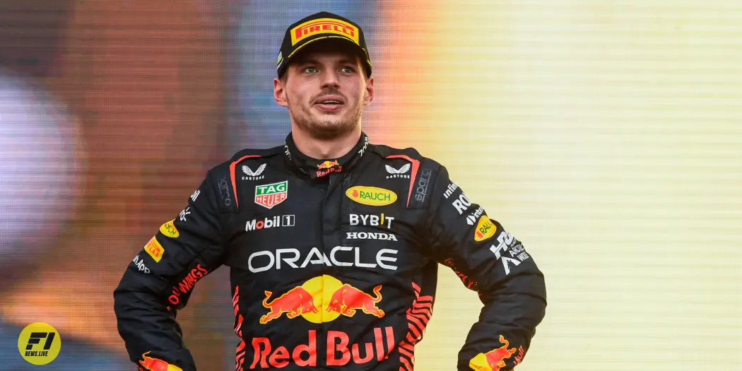 Max Verstappen in the podium of the2023 Azerbaijan Grand Prix - Red Bull Content Pool