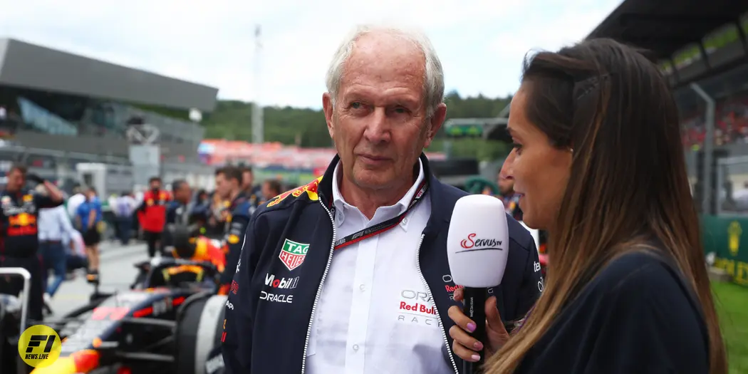 Helmut Marko talks to the media on the grid during the F1 Grand Prix of Austria- Getty Images / Red Bull Content Pool