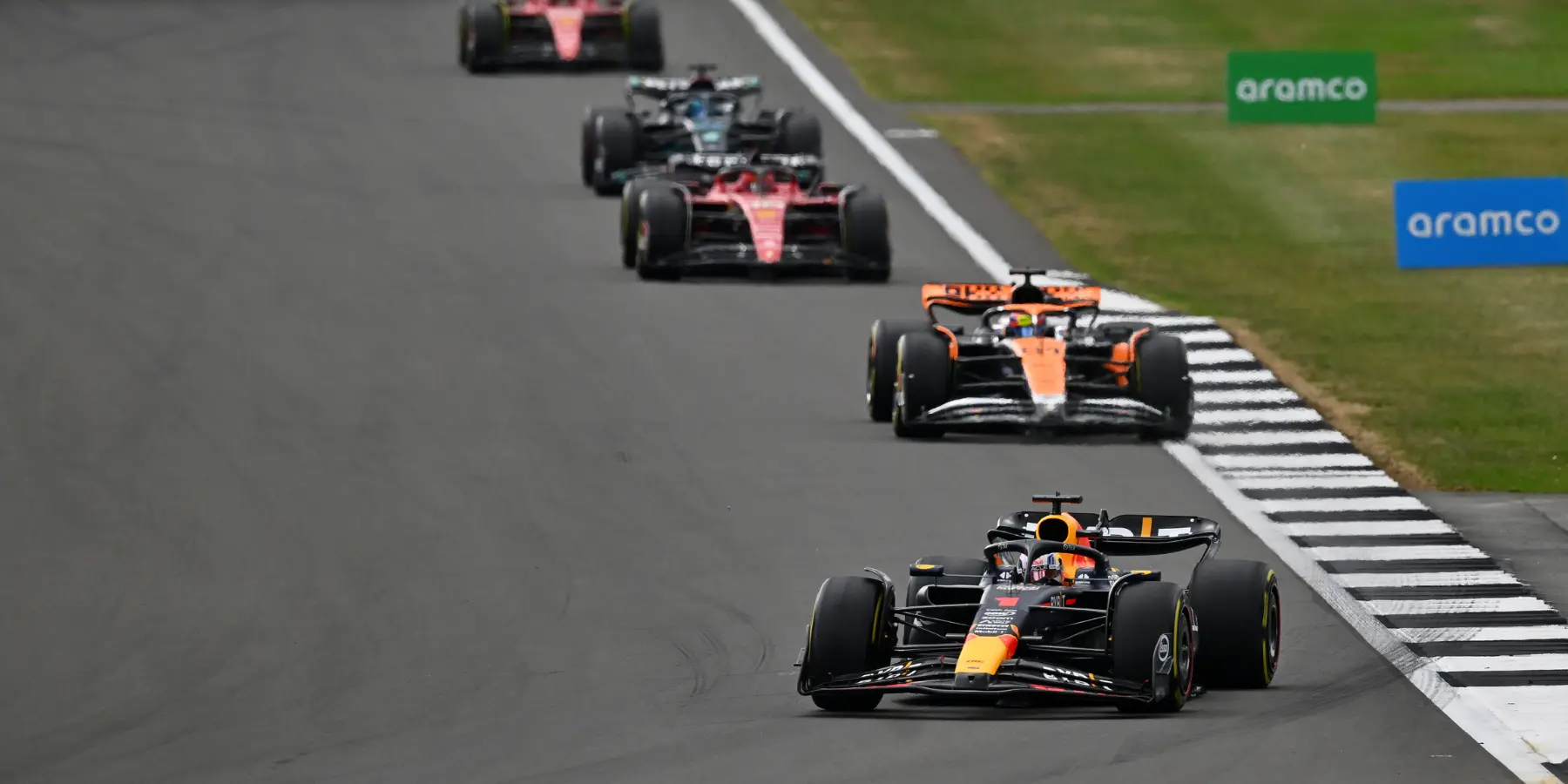 Max leading at the 2023 British Grand Prix-Red Bull Content Pool