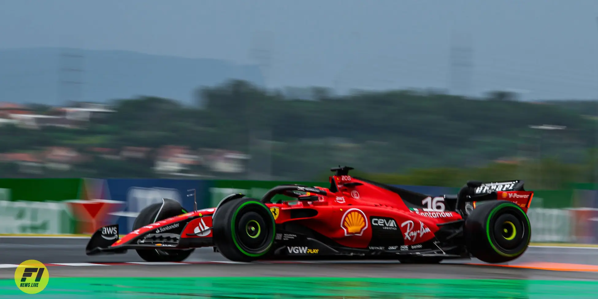 Charles Leclerc in FP2 2023 Hungarian Grand Prix-Credit: Ferrari