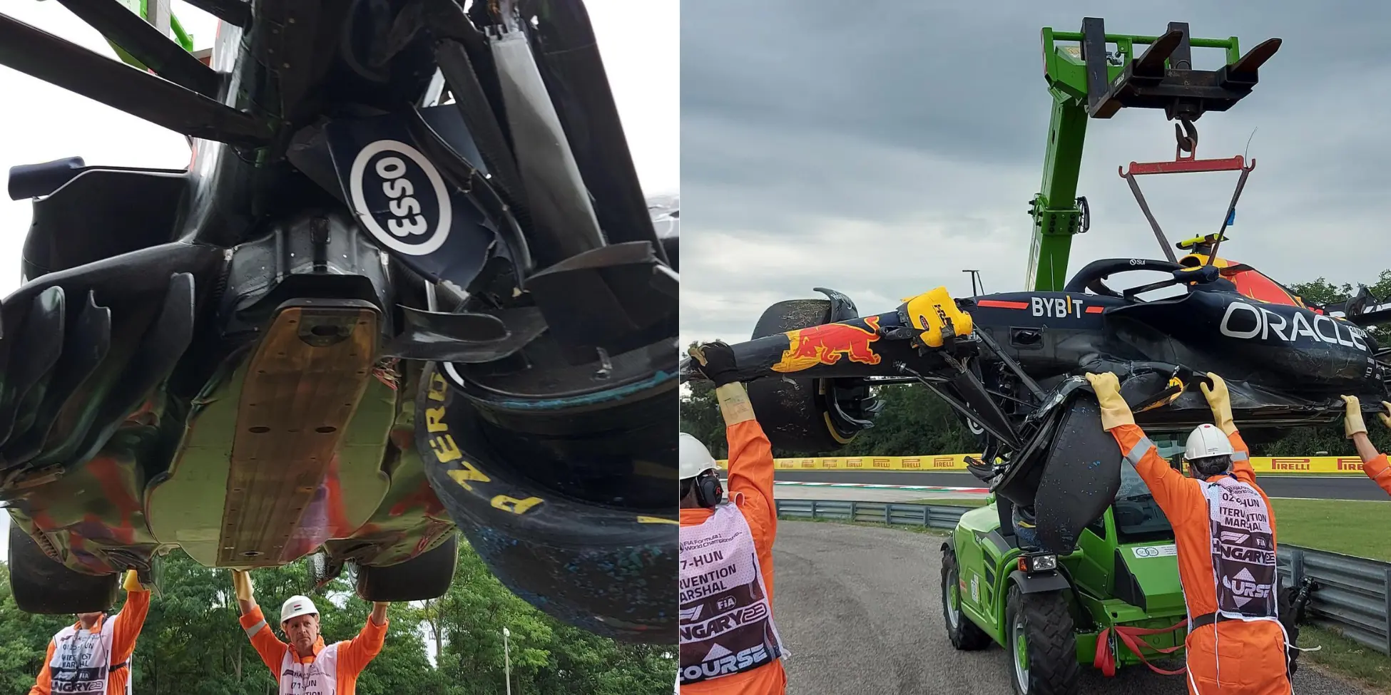 Sergio Perez crashed in FP1 at the 2023 Hungarian Grand Prix-Red Bull Content Pool