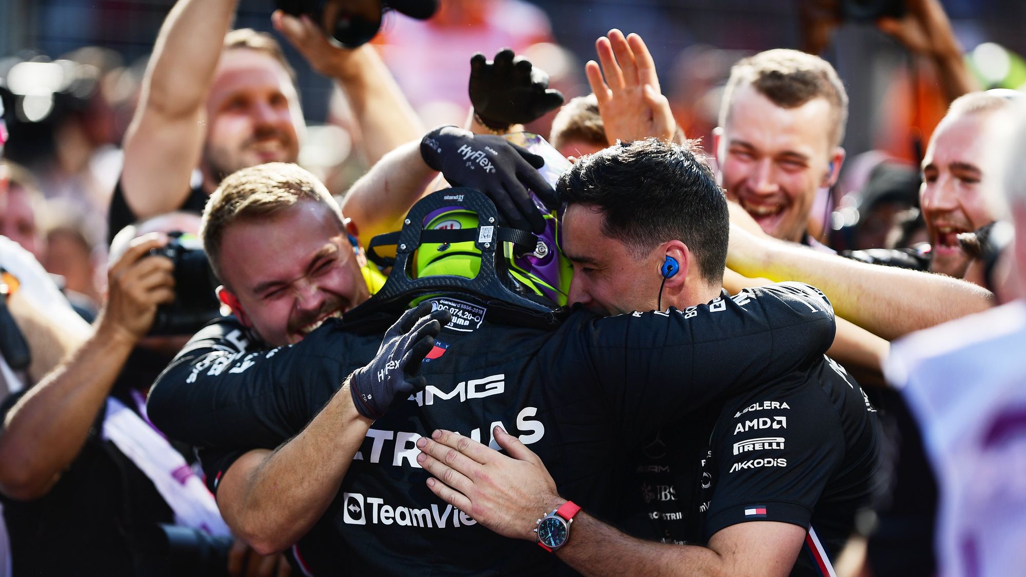 Lewis Hamilton at post Hungarian Grand Prix Qualifying - Credit: Formula 1