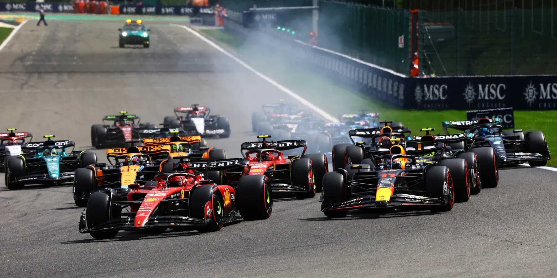 Start of the 2023 Belgium Grand Prix-Red Bull Content Pool