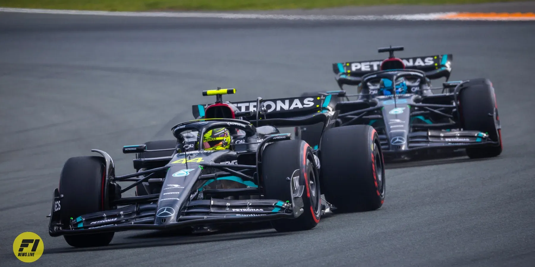 Mercedes cars during Dutch GP 2023