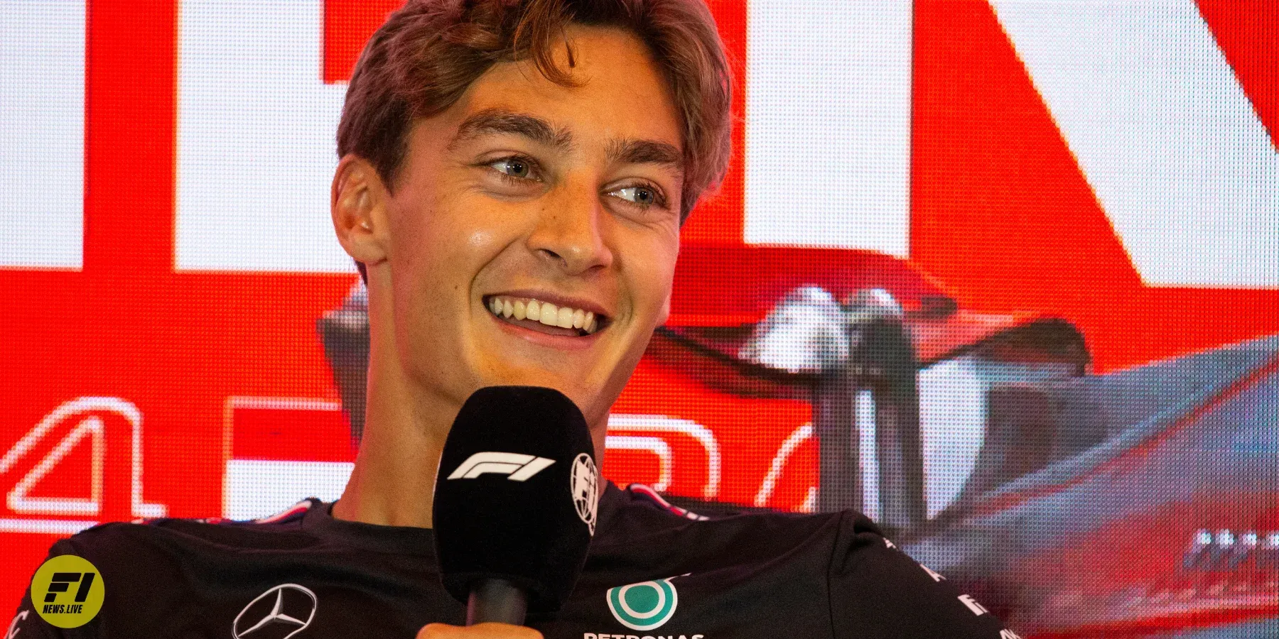 George Russell in a press conference during Dutch GP 2023