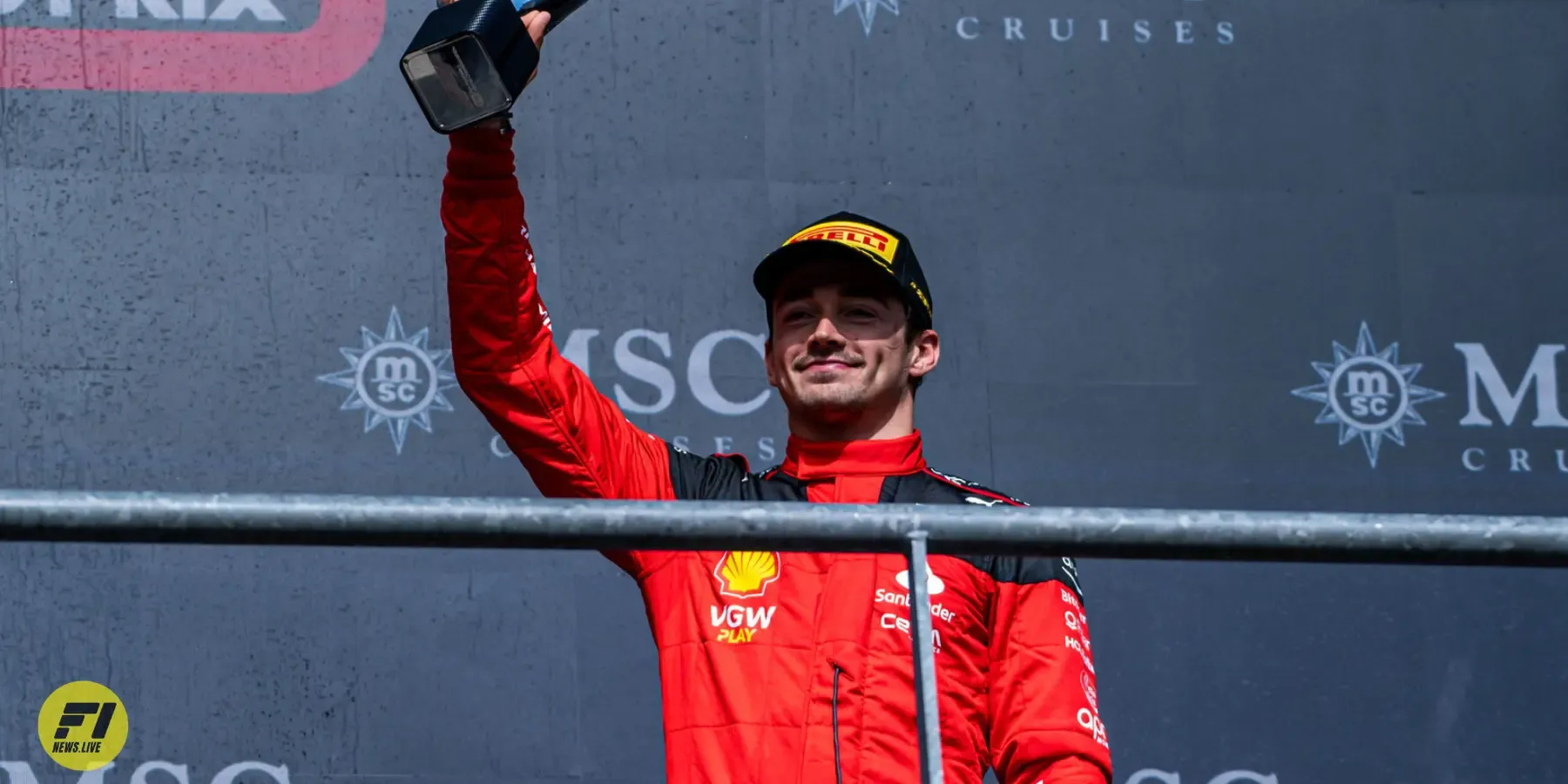 Charles Leclerc at the 2023 Belgian Grand Prix-Credit: Ferrari 