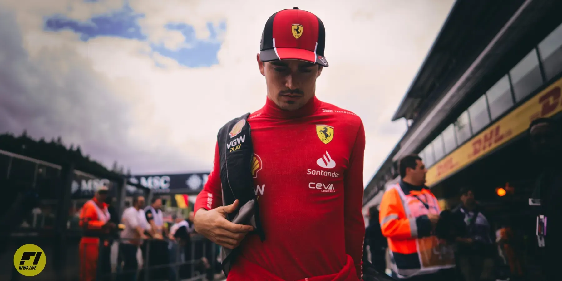 Charles Leclerc at the 2023 Belgian Grand Prix-Credit: Ferrari 