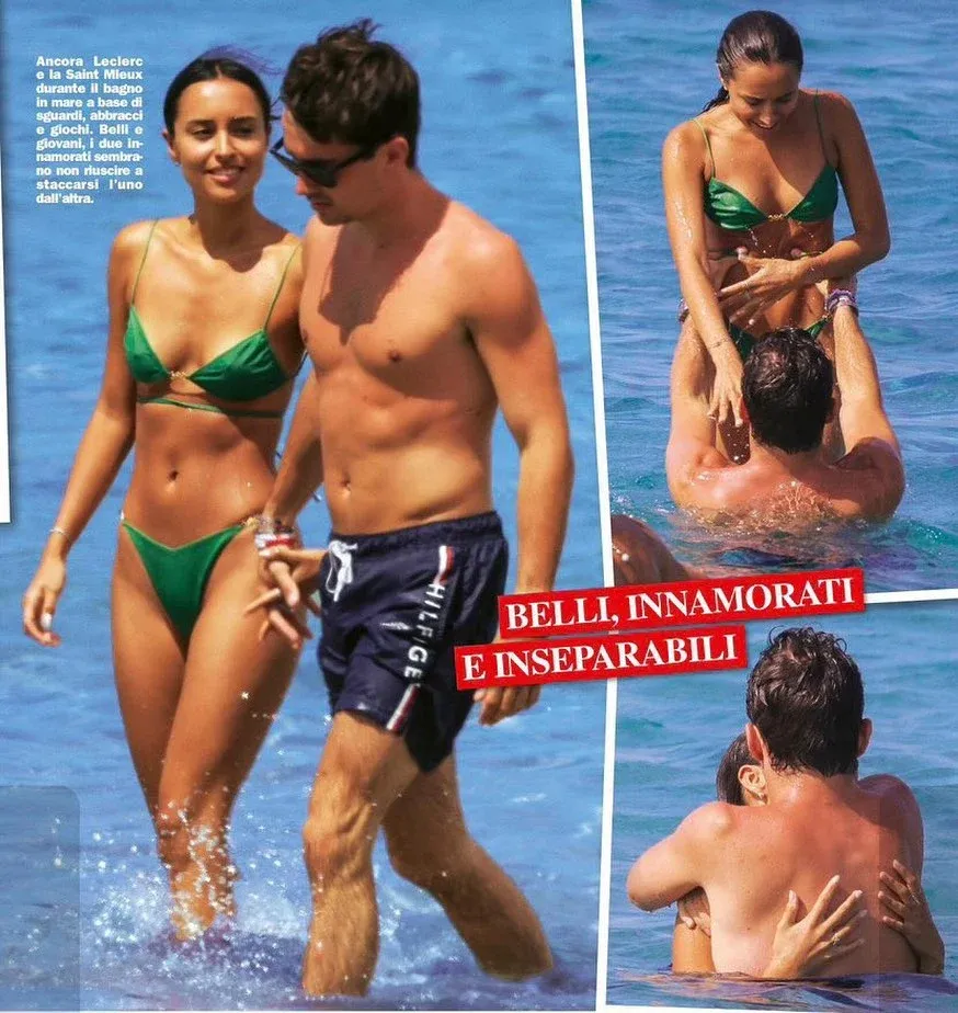 Charles Leclerc and current girlfriend Alexandra Saint Mleux in Sardinia