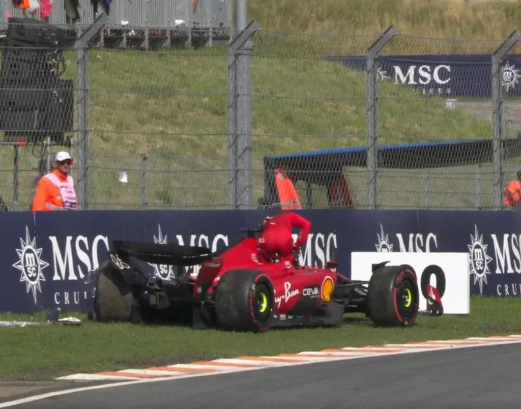 Charles Leclerc  crashed in Q3 at the 2023 Dutch Grand Prix-Credit: F1