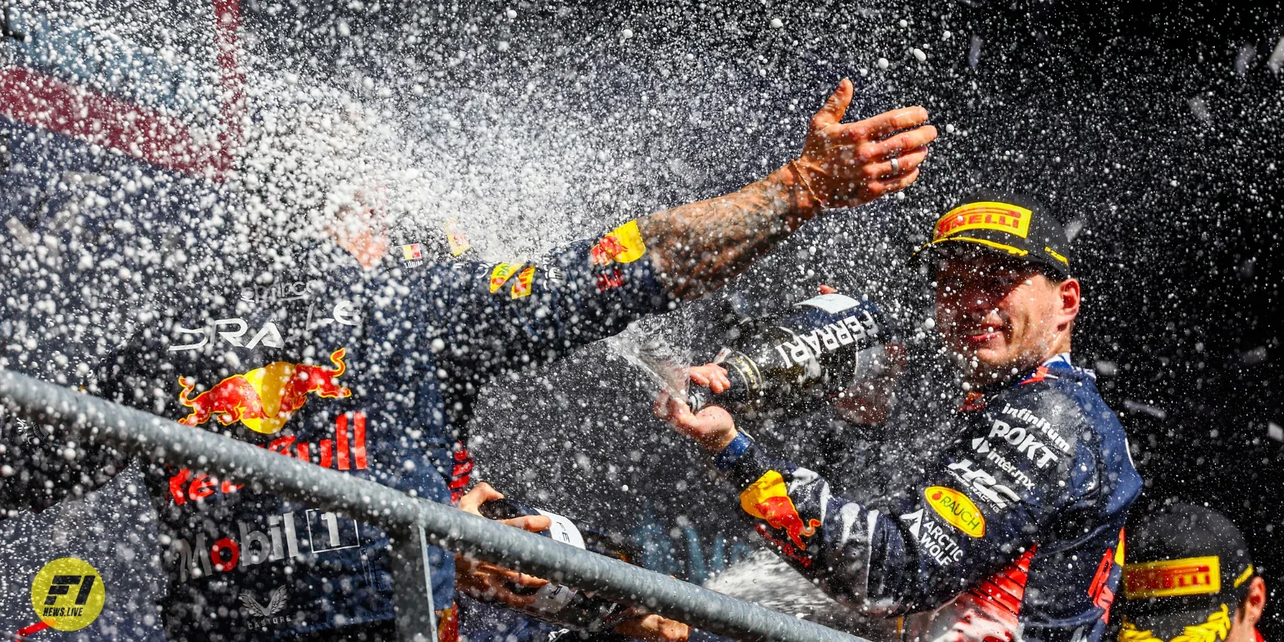 Max Verstappen celebrating