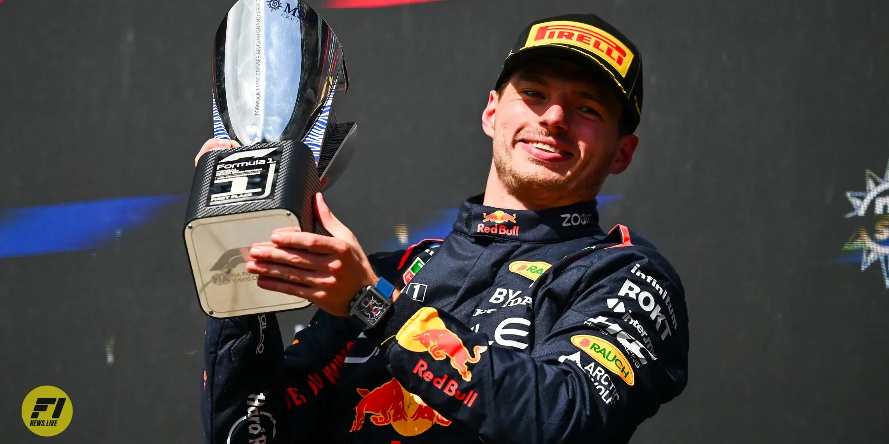 Max Verstappen celebrating