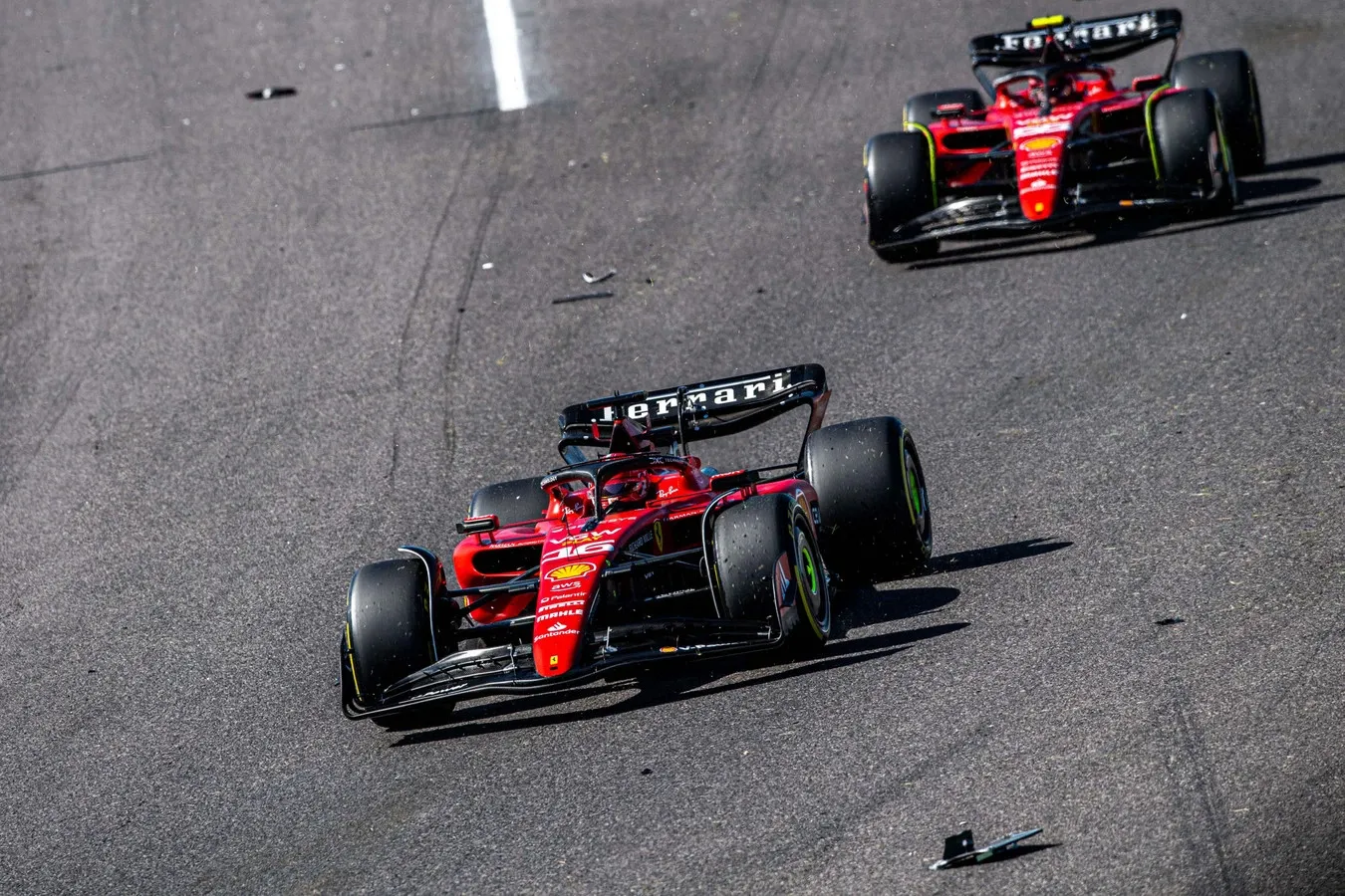 Charles Leclerc and Carlos Sainz at the 2023 Japanese GP-Ferrari