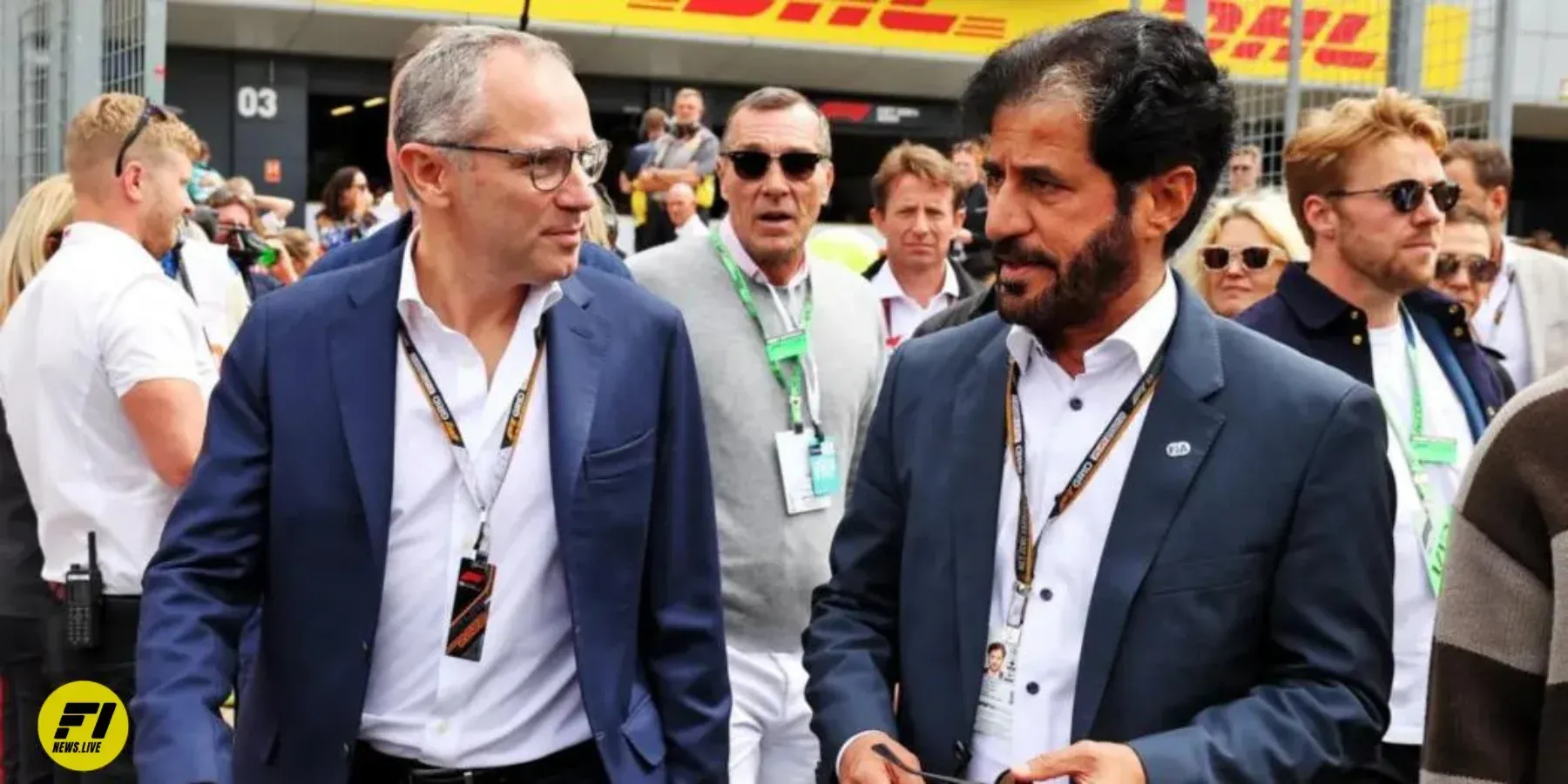 Stefano Domenicali and Mohammed Ben Sulayem