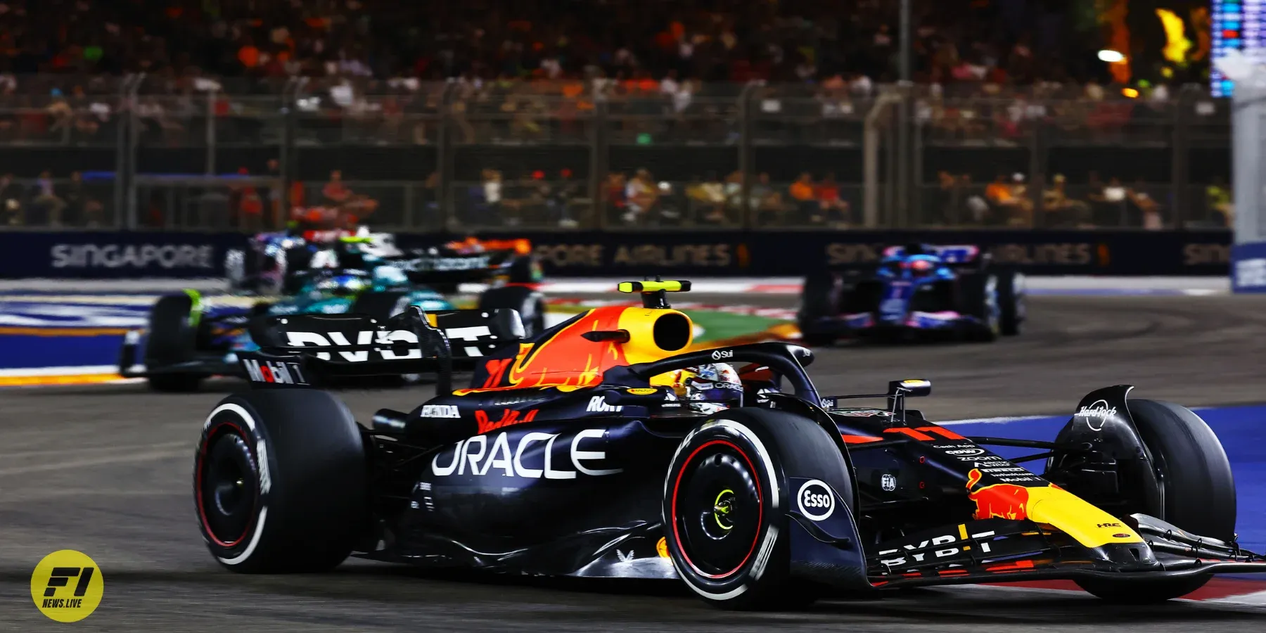 Sergio Perez during Singapore GP 2023