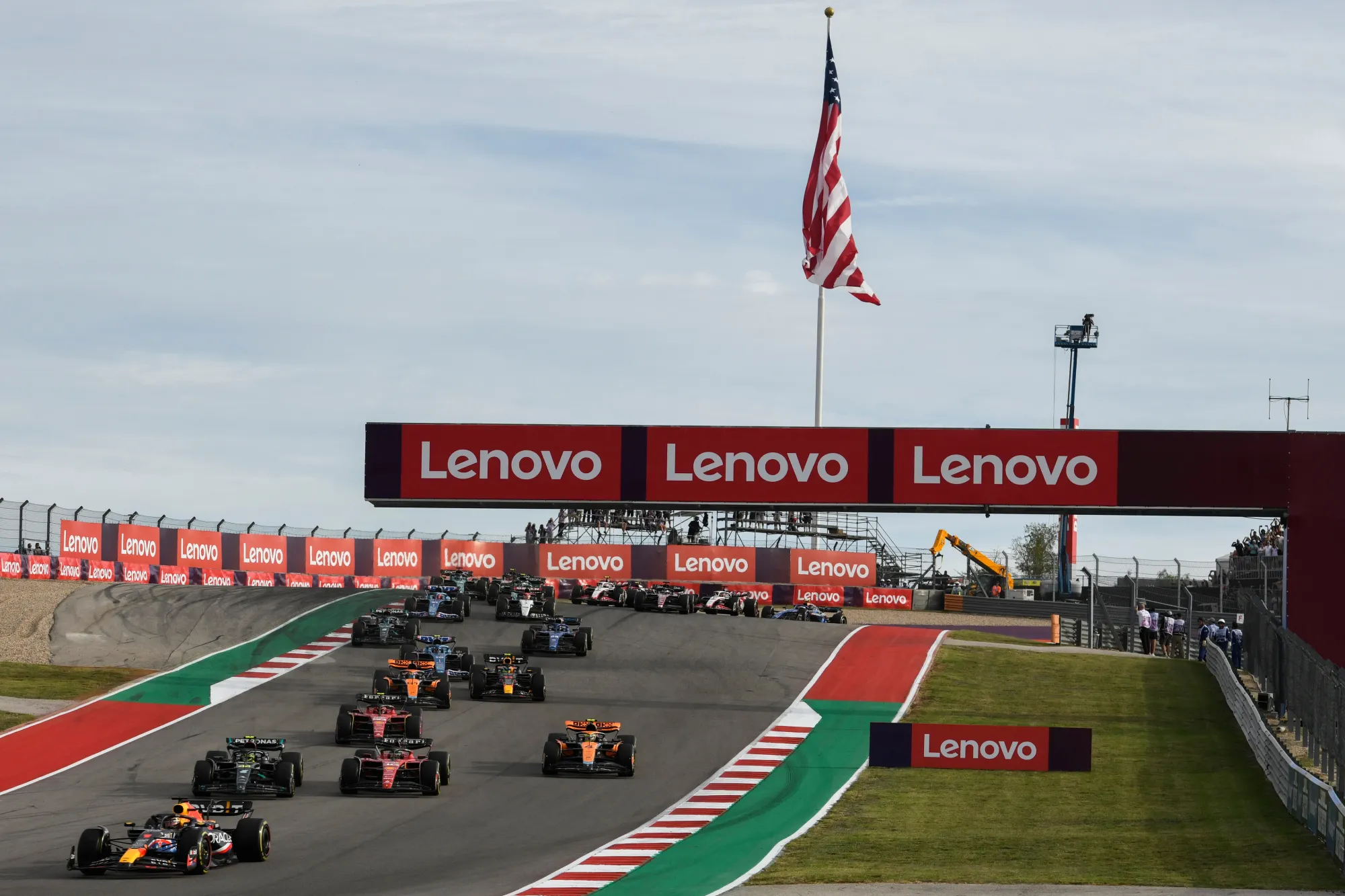 Turn 1 of the Sprint at the 2023 USA GP-Red Bull Content Pool