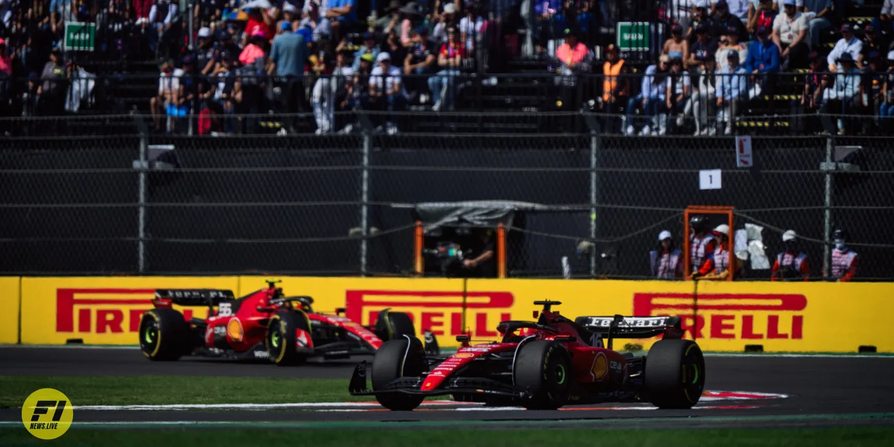 Charles Leclerc and Carlos Sainz at the 2023 Mexico Grand Prix-Ferrari