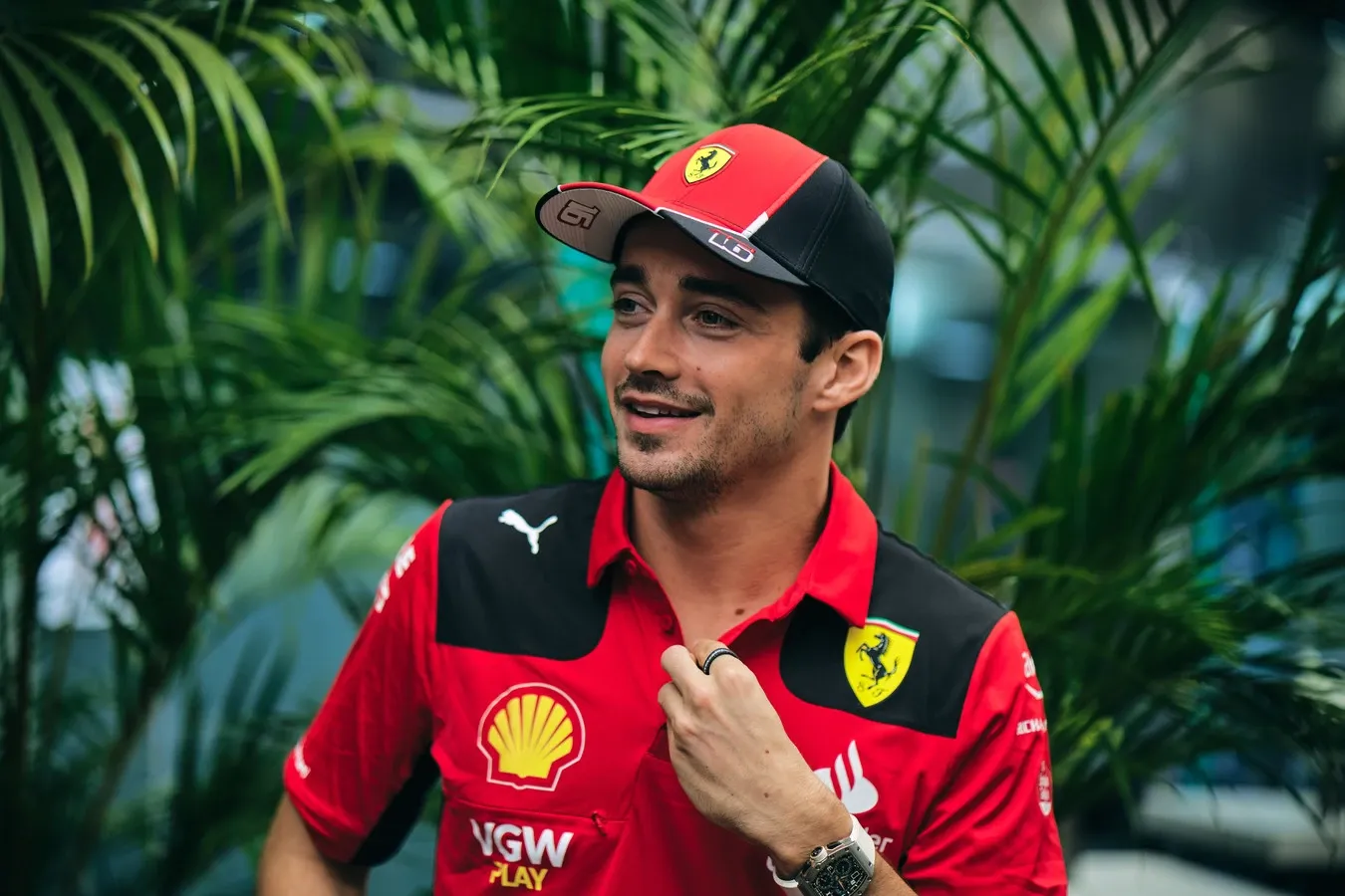 Charles Leclerc in Brazil-Ferrari