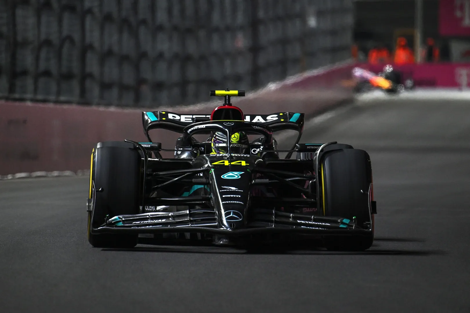 Lewis Hamilton at the 2023 Las Vegas GP-Mercedes