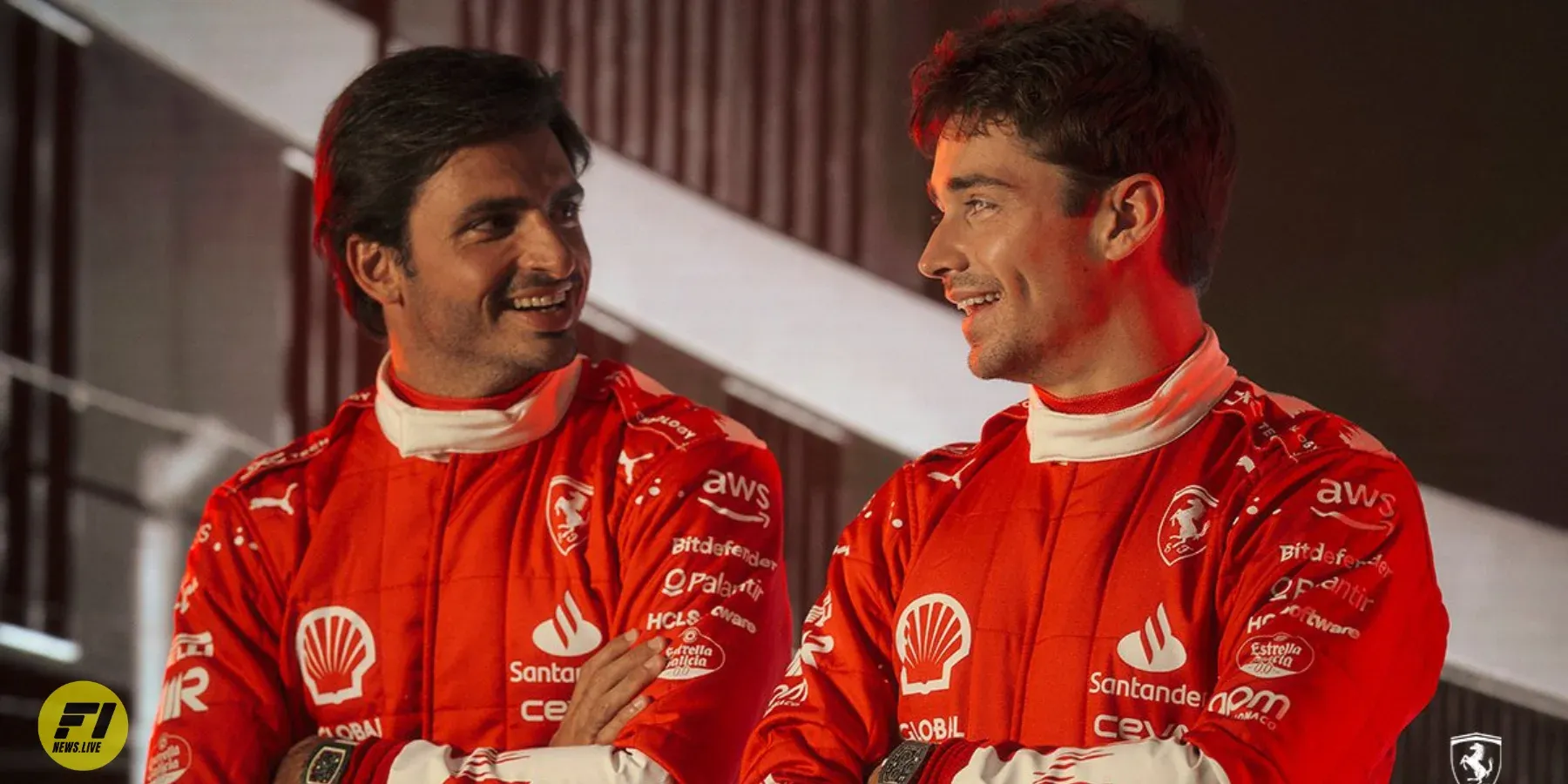 Carlos Sainz and Charles Leclerc on iconic red-and-white suit for Las Vegas F1 event