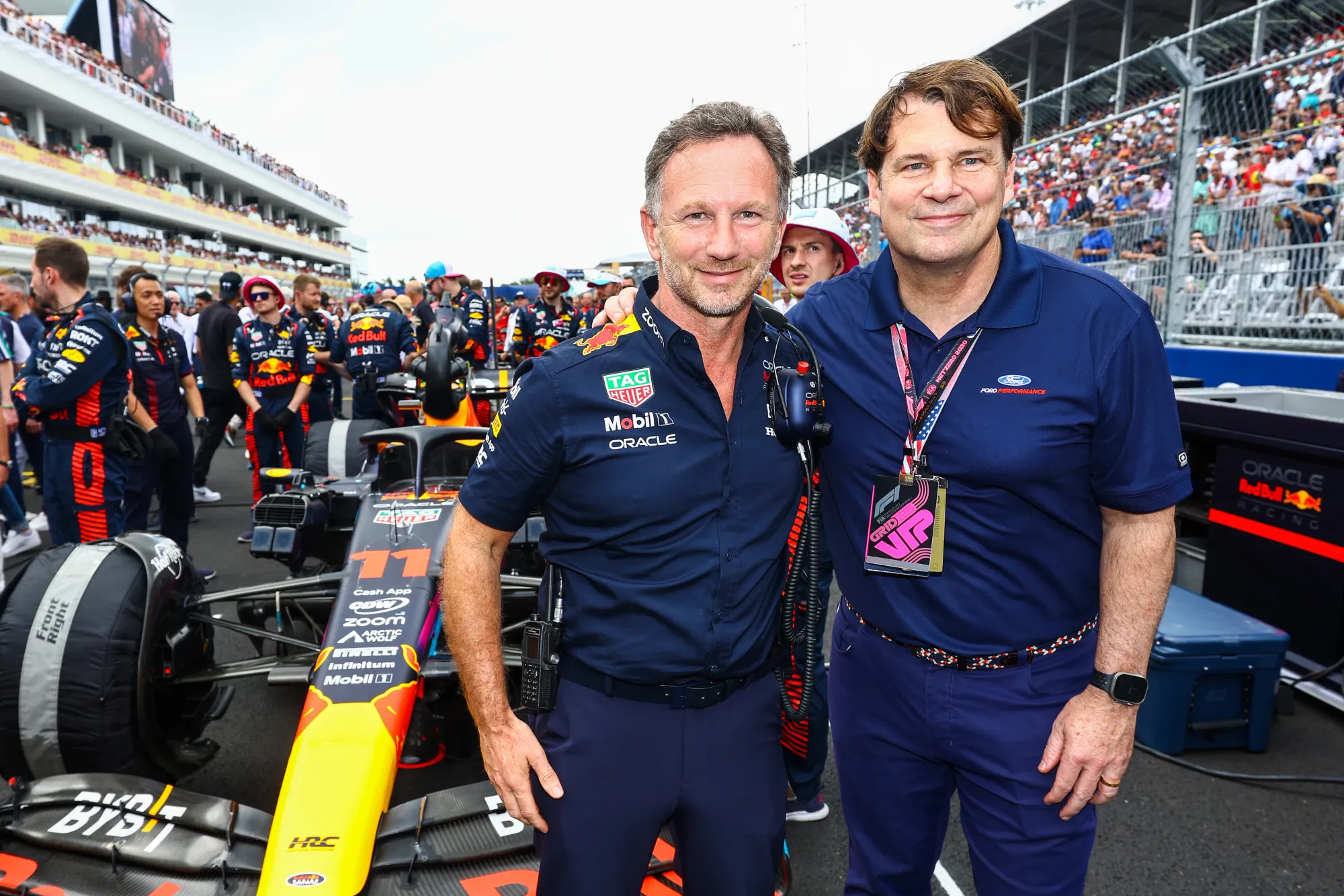 Christian Horner and Ford CEO Jim Farley -Red Bull Content Pool