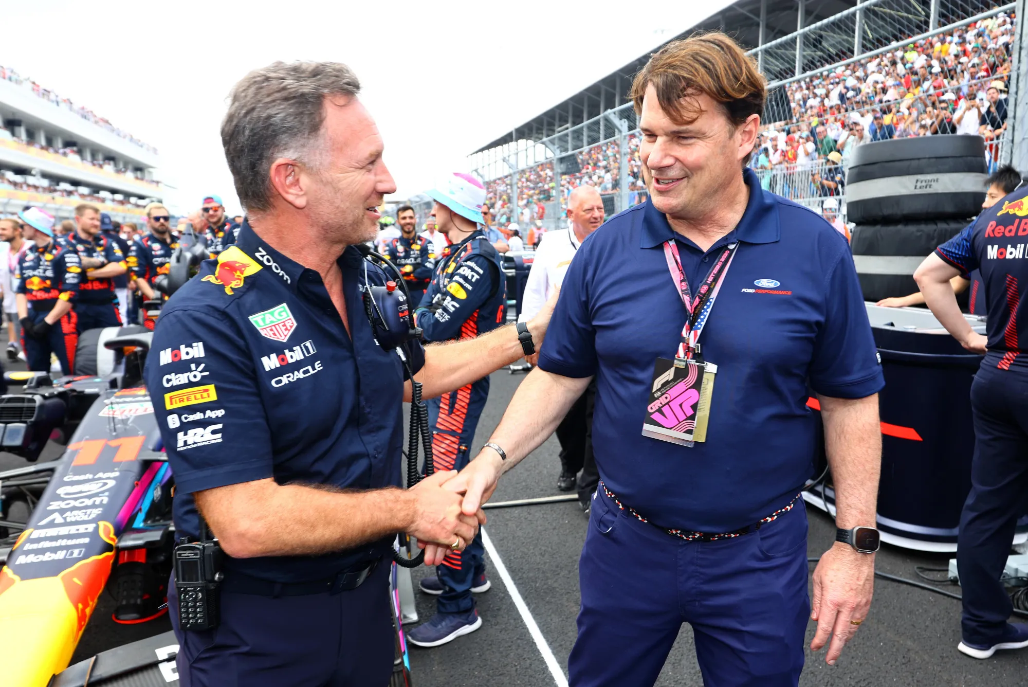 Christian Horner and Ford CEO Jim Farley -Red Bull Content Pool