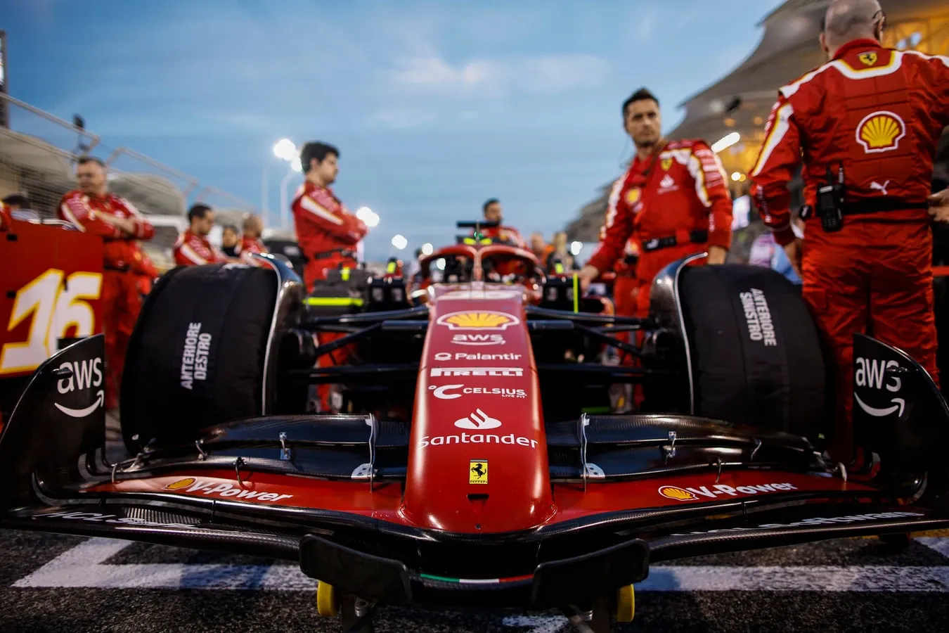 Carr number 55 of Carlos Sainz at the 2024 Bahrain Gand Prix-Ferrari