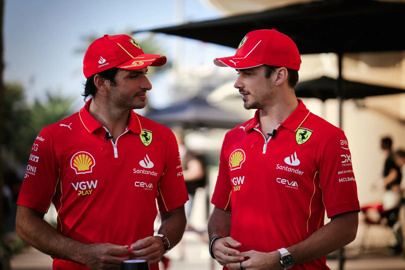 Carlos Sainz and Charles Leclerc