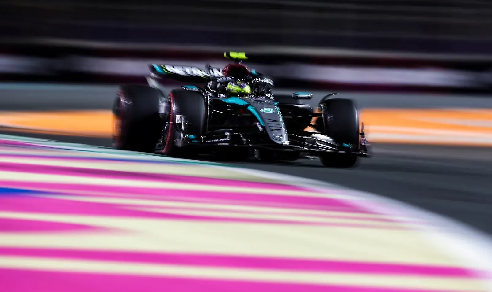 Lewis Hamilton at the 2024 Saudi Arabian GP-Mercedes